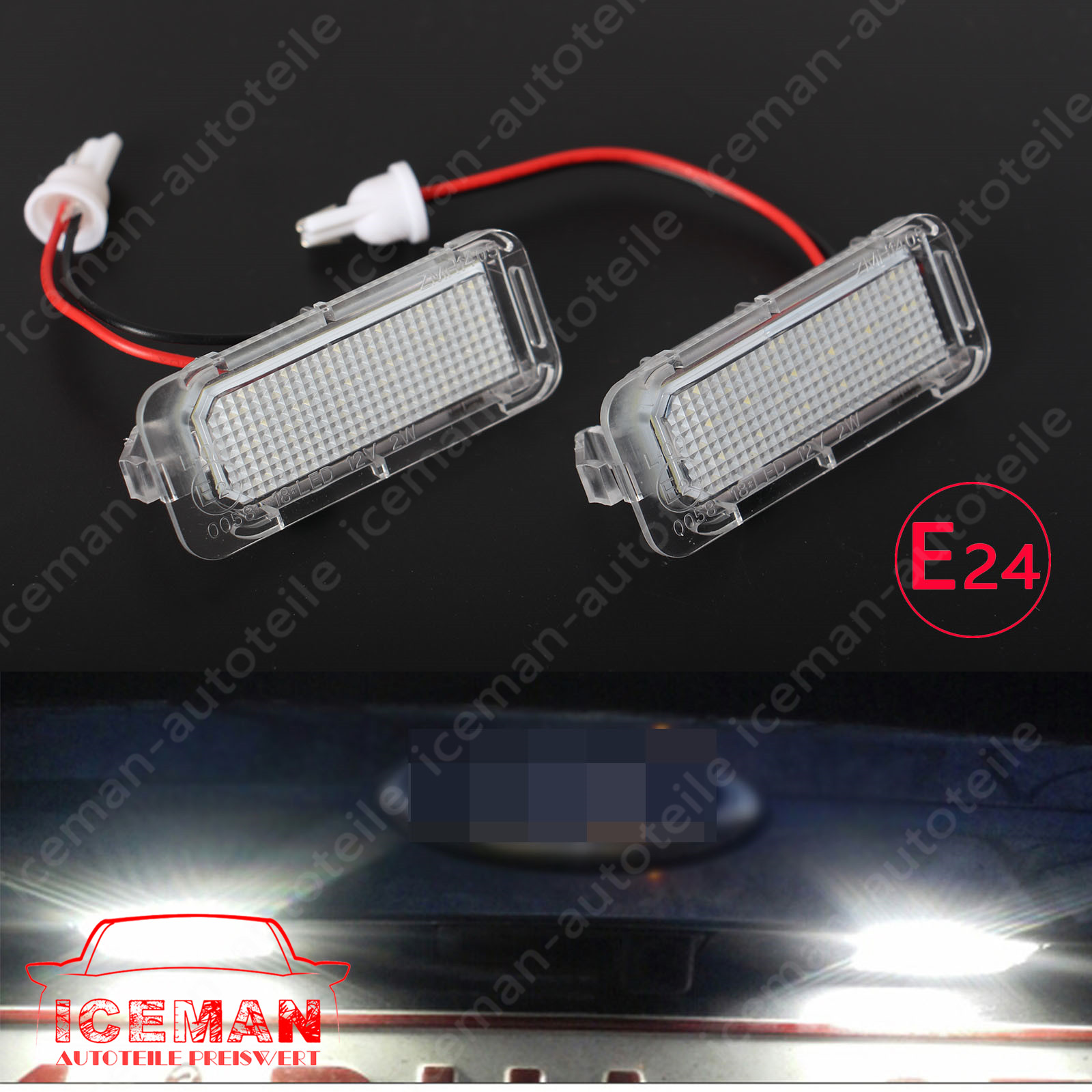 2x TOP LED Kennzeichenbeleuchtung Ford Transit Custom Kasten KS1